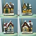 thumbnail image 4 of EFINNY Christmas Cottage LED Holiday Light Figurines Resin Lighted Indoor Decoration Houses Village Cottage for Festive Decorations Christmas Festive Fiber Optic for Table Top Decoration, 4 of 4