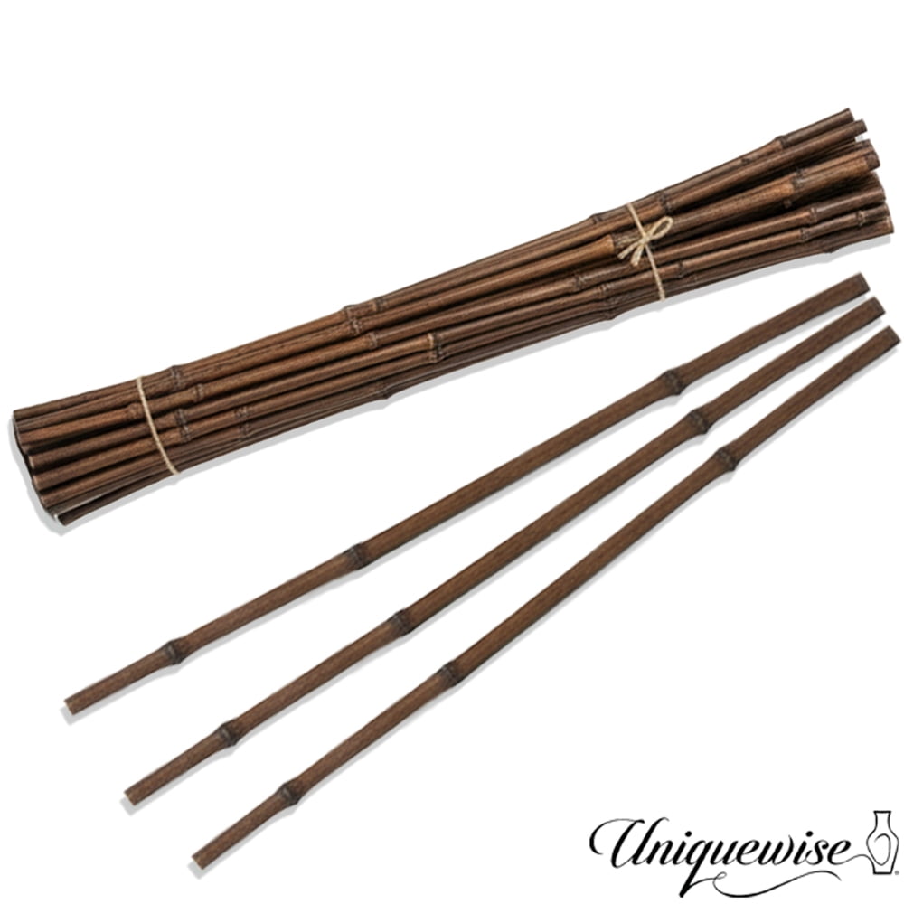 Uniquewise Set of 12 Bamboo Stick Fillers Natural Decorative Stems for Vase Rustic Table Centerpiece Home Décor Accent DIY Crafts Creative Gardening Tool Boho Wedding & Party Decoration