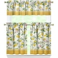 thumbnail image 6 of Lemon Kitchen Curtain Valance 3 Piece Set,Lemon Floral Yellow Spring Summer Kitchen Decor for Home Interior Decor,Farmhouse Kitchen Curtains and Valance Set Short Curtain Sink Window Decor 36 Inch, 6 of 6