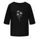 thumbnail image 4 of Fiudx Camisas de Mujer Camiseta Estampada a La Moda para Mujer, Blusa de Manga Corta, Tops Informales con Cuello Redondo, 4 of 4