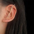 thumbnail image 3 of Women Ear Climber Lightning Crystal Snowflake Ear Wrap Crawler Leaf Ear Crawler, 3 of 10