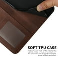 thumbnail image 6 of GSFY Wallet Case for iPhone 15 Plus with Card Holder and Wrist Strap, PU Leather Magnetic Flip Folio Stand Cover for iPhone 15 Plus (6.7 inch), Brown, 6 of 7