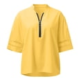 thumbnail image 3 of MAIHAN Women's Polo Shirts Half Sleeve Summer Tees Casual Basic Tee Shirts Basic Workout Clothes Plus Size T Shirts for Women, 3 of 4