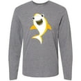 thumbnail image 3 of Inktastic Cute Shark, Little Shark, Yellow Shark Long Sleeve T-Shirt, 3 of 5