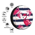 thumbnail image 5 of Balery Pink Flamingostire Cover Waterproof Dust-Proof, Universal Spare Wheel Tire Cover For Trailer, Rv, Suv Truck And Vehicle Camper Accessories-15 Inch, 5 of 9