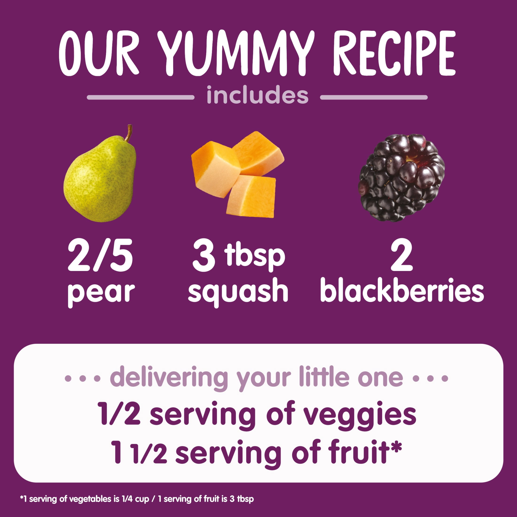 Happy Baby Clearly Crafted, Stage 2 Pears, Squash & Blackberries Organic Baby Food, 4 oz. Pouch
