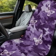 thumbnail image 3 of Xixirimido Purple Camo Butterfly Print Sweat Towel Car Seat Cover for Gym Workout Athletic Running Towel for Outdoor Sports Universal Auto Front Seat Protector for Trucks, SUV, 3 of 8