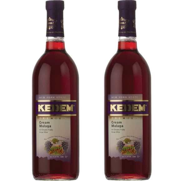 Kit x 2 Vino Tinto Dulce EXTRA KOSHER Kedem Premium Cream Malaga Kosher