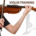 thumbnail image 3 of IDEANATEGRATE White Violin Stand Portable Foldable 1Set with Bow Holder for String Instruments Practice, 3 of 8