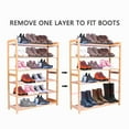 Zimtown 6 Tiers Natural Bamboo Wood Shoe Shelf Shoe Rack Shoe Storage