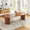 Only Dining Table, variant on Extendable Dining Table Set for 8, 45-105" Round Expandable Table with Slotted Base and 8 Upholstered Fabric Chairs, Modern Kitchen & Dining Room Set