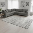 thumbnail image 2 of HomeRoots 662950 9 x 12 ft. Silver & Gray Abstract Transitional Washable Machine Made Rectangle Area Rug with UV Protection, 2 of 9