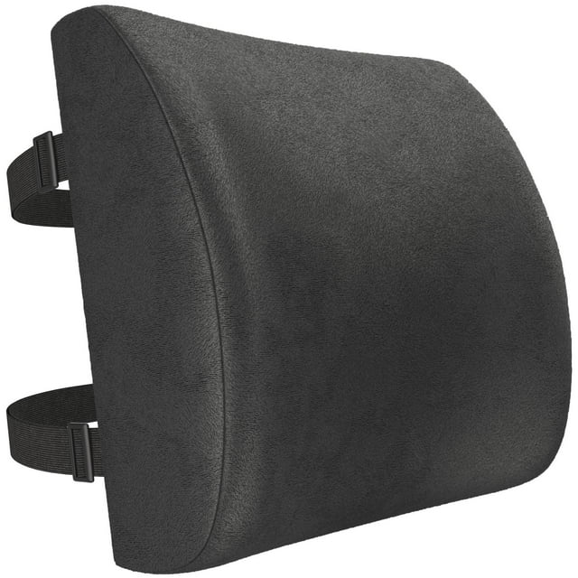 Cojín Lumbar FORTEM Gris Oscuro Viscoelástico para Silla de Oficina y Escritorio
