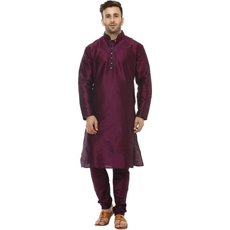 

Royal Kurta Mens Silk Blend Kurta Pyjama Set (44 Purple)