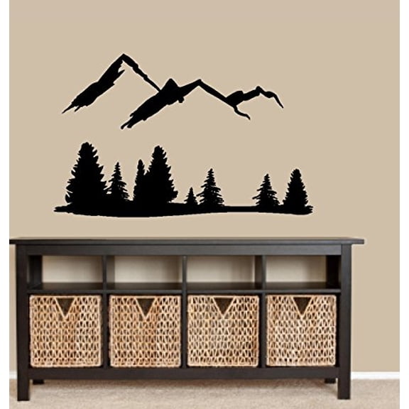 MOUNTAIN SCENE ~ WALL DECAL, 28" X 45"