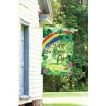 thumbnail image 5 of Happy St. Patrick''s Day Rainbow and Shamrock Decorative Double Sided House Flag 28"x40", 5 of 6