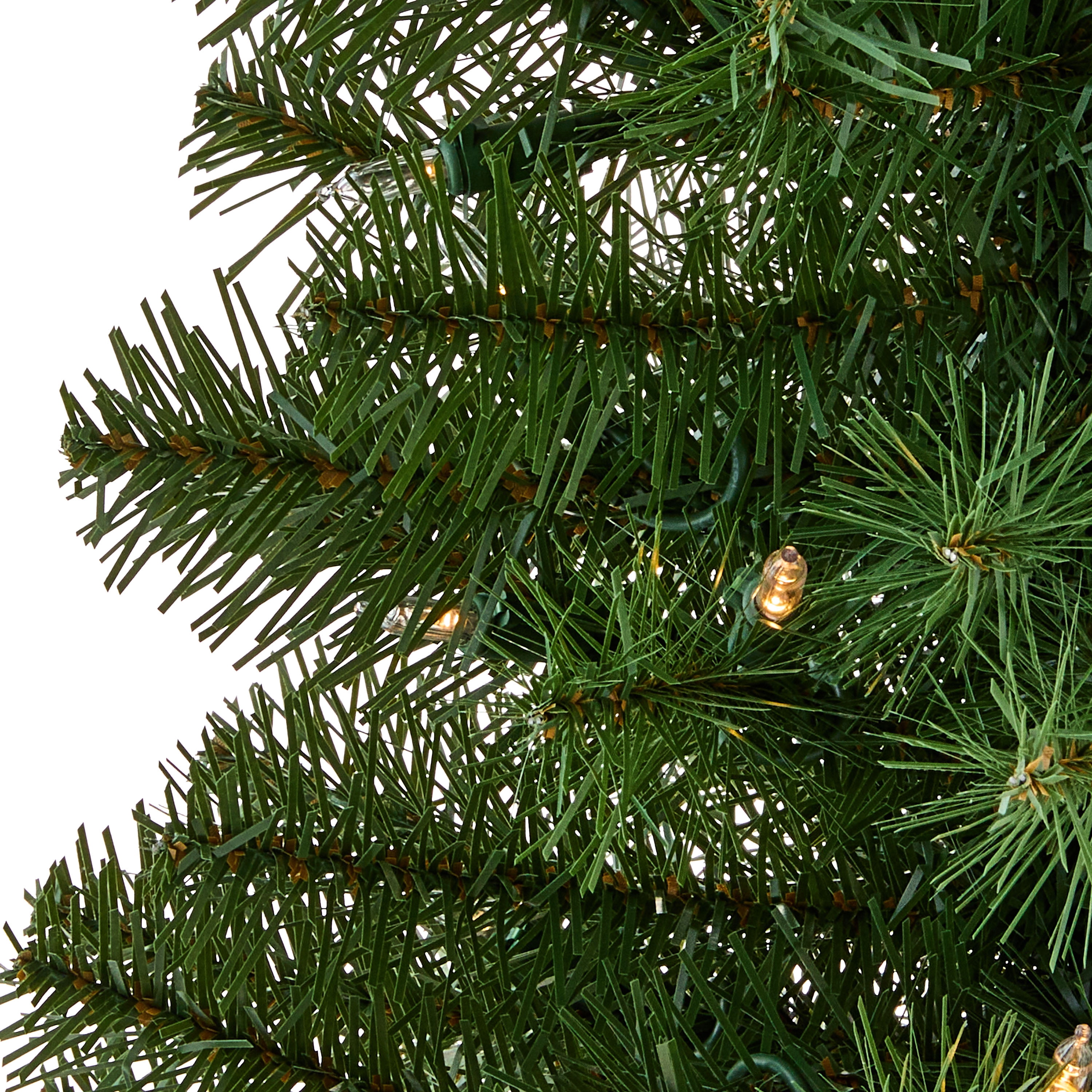 2 FT Mini Noble Spruce Pre-Lit Green Artificial Christmas Tree with Warm White LED Lights, by Holiday Time