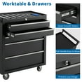 thumbnail image 4 of Accreate 5-Drawer Rolling Tool Chest, Portable Tool Box with Wheels and Locking System, Mobile Tool Cabinet Organizer for Garage, Workshop, Repair Shop, 4 of 7