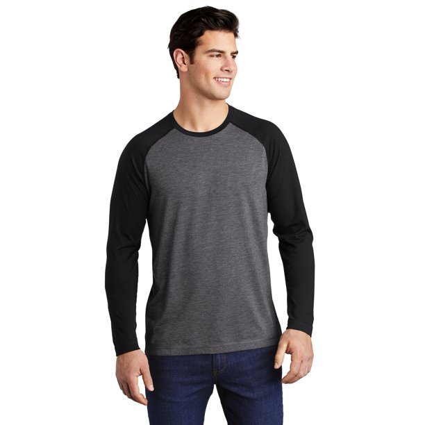 Sport-Tek - Sport-Tek PosiCharge Long Sleeve Tri-Blend Wicking Raglan ...