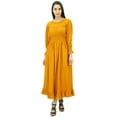 thumbnail image 1 of Bimba Robe Maxi Longue Décontractée en Coton pour Femme à Taille Smockée, 1 of 7