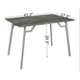 thumbnail image 3 of Toytexx 5-Piece Dining Table Set with 4 Chairs, Modern Rustic Wood-Look Tabletop & Steel Frame, Space-Saving Kitchen & Dining Room Set, Gray Finish, 3 of 7