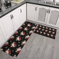 thumbnail image 2 of Pioneer Flower Floral Print Pattern Kitchen Rugs Sets Of 2, Anti Fatigue Non Slip Washable Floor Mats for Kitchen Sink Laundry, 17X30 Inch + 17X47 Inch, 2 of 6