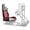 Red+Black + Iron + PVC, variant on YINGYUE Reclinable PVC Bucket Racing Simulator Seat, Adjustable Lock Slide PU Leather Iron Gaming Chair Compatible with Fanatec Thrustmaster Logitech Moza for PS5 PS4 Xbox PC, Red Black