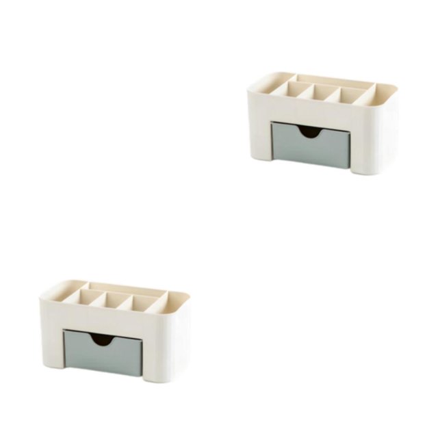 Yuarrent Caja organizadora de maquillaje con cajón Esmalte de uñas Cosméticos Titular para Azul claro 2Conjunto