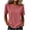 Red, variant on Admvng Women's Striped T-Shirt Crew Neck Short Sleeve Casual Solid Basic Tee Tops
