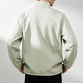 thumbnail image 5 of Fall Jackets for Men Windbreaker Stand Up Collar Full Zipper Solid Color Fashion Casual Outerwear with Pockets White XXL, 5 of 7