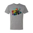 thumbnail image 2 of Wild Bobby, Colorful Rainbow Moose Head Wildlife Animal Lover Mens Premium Tri Blend T-Shirt, Premium Heather, Large, 2 of 3