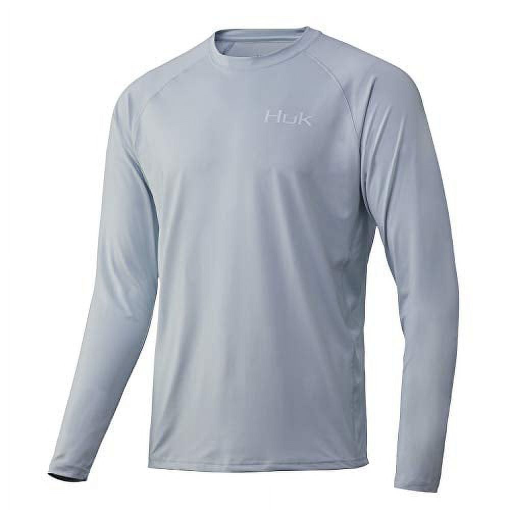 HUK Men's Standard Pursuit Long Sleeve Sun Protecting Fishing Shirt,  Outfitter-Ice Blue, 3X-Large 