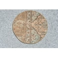 thumbnail image 3 of Small Rug, Vintage Rug, Round Rug, Turkish Rug, Oushak Carpet, 26x26 inches Brown Carpet, Decorative Gift Rugs, 10336, 3 of 10
