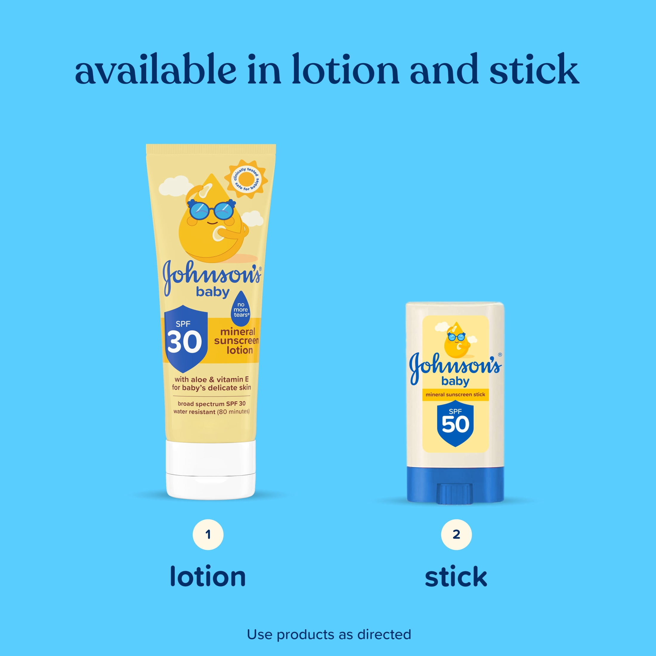 Johnson's Baby Mineral Sunscreen Stick SPF 50, 0.47 oz
