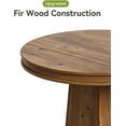 thumbnail image 5 of Fnova 31.5" Solid Wood Round Dining Table for 2 People, Modern Farmhouse Pedestal Kitchen Table, Small Dinner Table for Dining Room, Kitchen, Living Room, Apartment, Small Spaces, 5 of 6