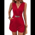 thumbnail image 1 of Mono de Mujer con Cuello de Traje Rojo M, 1 of 8