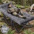 thumbnail image 5 of 10-Leg Folding Camping Cot with Removable Thick Quilted Mattress, Portable Fold Up Sleeping Bed for Camping, Backyard, Travel, Guest & Outdoor Use,450lbs, 5 of 10