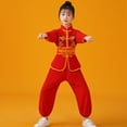 thumbnail image 2 of Cute Baby Boy Outfits Boys Girls Chinese Suit Training Uniformss Traditional Arts Wing Chun Outfits Toddler Summer Clothes Boy Red 13 Years-14 Years, 2 of 6