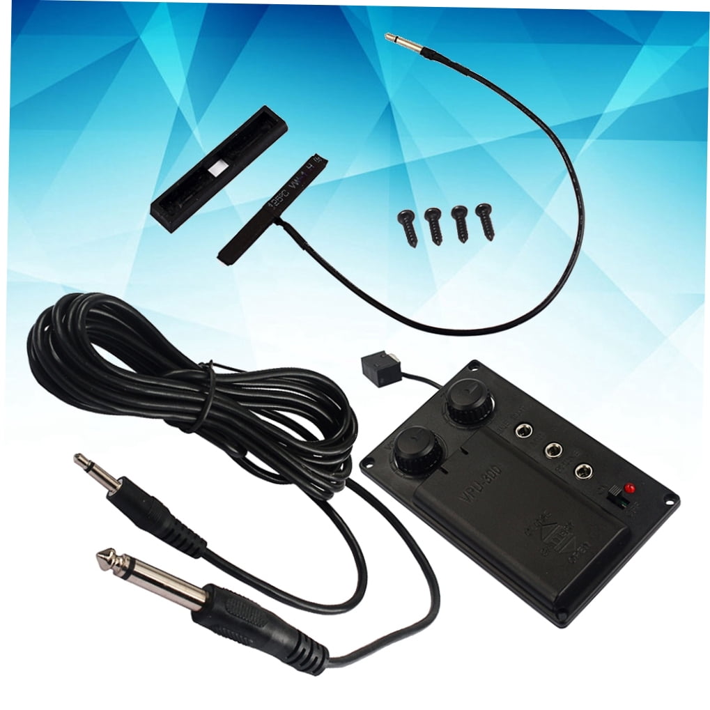 OUNONA 1Set Piezo Violin Pickup Eq Preamp Black Silent Sound Field Adjust Accessory
