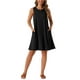 thumbnail image 1 of Vestidos de verano para mujeres INSPIRE CHIC, vestido de tirantes con estampado de teñido anudado, vestido casual de playa sin mangas, vestido suelto tipo camiseta con bolsillos, XL negro, 1 of 6