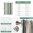 thumbnail image 6 of Teal Blue Striped Balloon Curtains for Living Room/French Door, Farmhouse Stripes Modern Abstract Art Tie Up Curtains 63 Inch Length Energy Saving Kitchen Curtains Shades for Windows 42"x63", 6 of 8