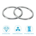 thumbnail image 4 of Uxcell 42mm Metal O Rings, 10 Pack 304 Stainless Steel Round Rings for Hardware Bags, 4 of 6