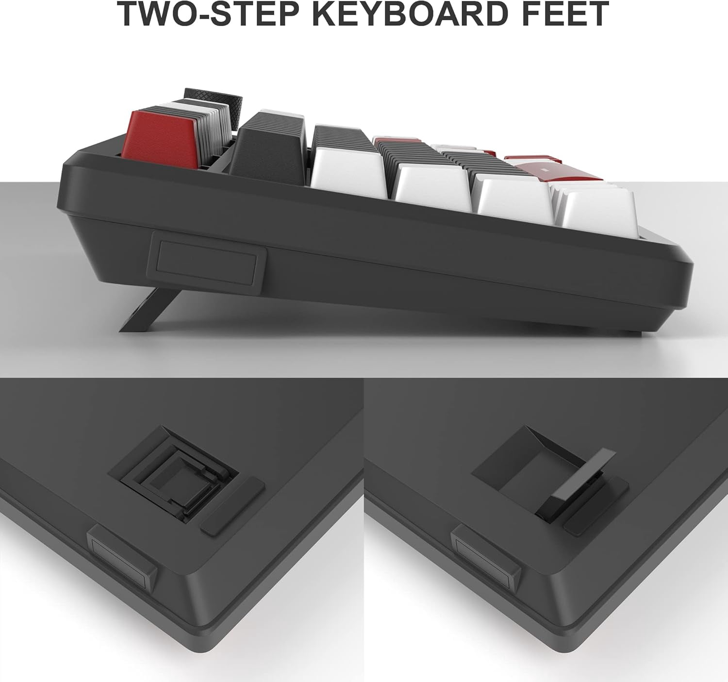 MageGee 75% Mechanical Gaming Keyboard, Compact Blue Backlit Wired Gaming Keyboards EVA Foam, Knob Control