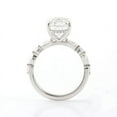 thumbnail image 4 of Cora Jewellery 2.75CT Oval Moissanite Hidden Halo Engagement Ring For Women, 10K White Gold, 4 of 5