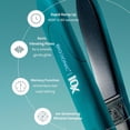 thumbnail image 3 of Bio Ionic Teal Tides 10X Styling Iron, 1 Inch Flat Iron with Sonic Vibrating Plates, Limited Edition, 3 of 11