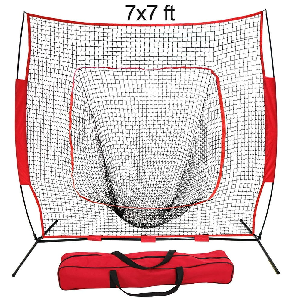 ZENSTYLE 7'×7' Baseball Softball Practice Net Hitting Batting Catching ...