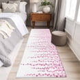 thumbnail image 4 of Pink 2'x6' Runner Rugs for Hallway Kitchen Bedside Non Slip Washable, Polka Dots Watercolor Abstract Art Entryway Rug Runners with Rubber Backing, Long Carpet Runner for Laundry Room, 4 of 8
