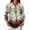 Gray, variant on Womens Casual Button Polo Shirt Halloween Print Collared Top Three Quarter Sleeve Loose Fit Pullover Blouse Tunic Multicolor 2XL