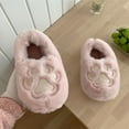 thumbnail image 5 of Xfvqtps Mens and Womens Furry Shoes Fluffy Plush Cute Cat Claws Cover Heel Memory Foam Thick Bottom Soft Sole Comfortable Non-Slip Warm Winter Home Slippers Pink, 5 of 8