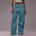thumbnail image 2 of Women's Polka Dot Pattern Barrel Jeans Casual Wide Leg High Waisted Jeans Y2K Boyfriend Cute Denim Pants Leisure Relaxed Fit Fashion design Trousers Light Blue S, 2 of 6